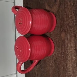 Wheatland Pottery Red Handled Salt & Pepper Set